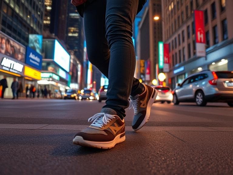 Man wearing shoes