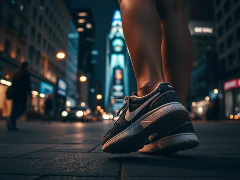 Woman wearing shoes
